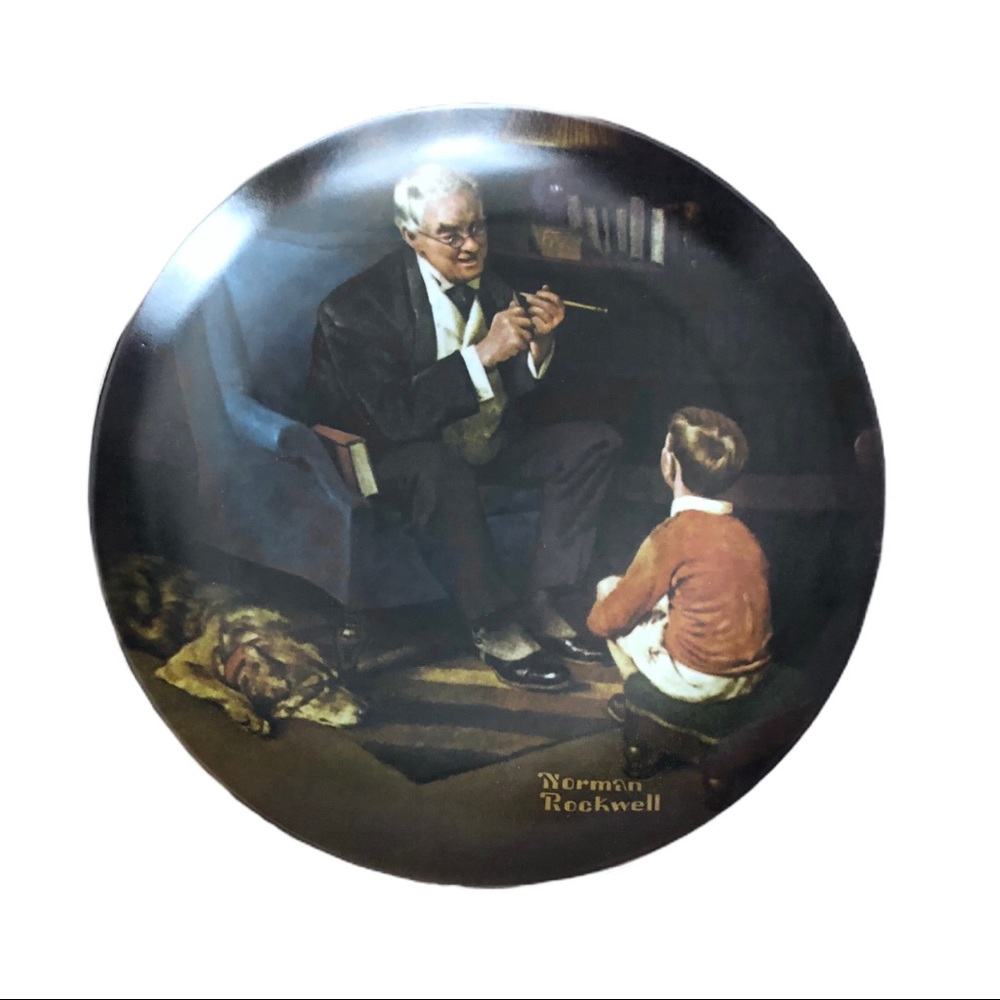 Vintage Norman Rockwell The Tycoon 80s Plate
